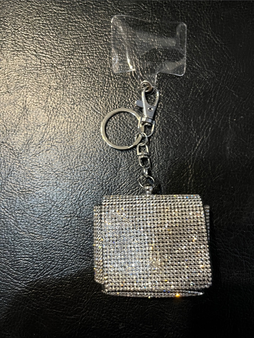 Crystal Rhinestone Mini Bag Keychain And Cell phone connector,magnetic close